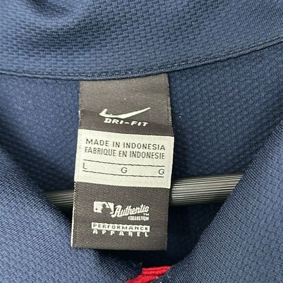 NIKE WASHINGTON NATIONALS NAVY BLUE RED DRI FIT POLO MENS LARGE - Picture 6 of 6